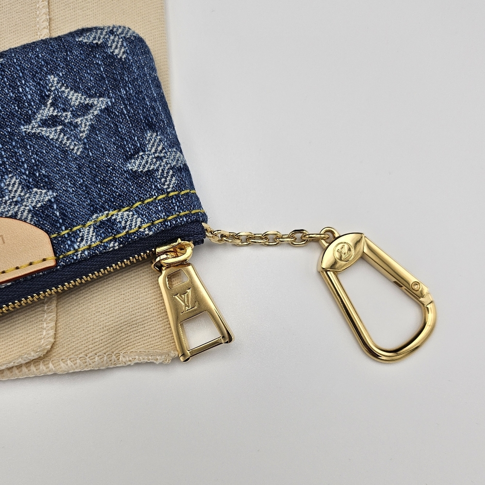 Brand new 2024 authentic Louis Vuitton denim remix key pouch - Picture 9 of 13